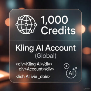 Kling AI Account 1,000 Credits (Global)